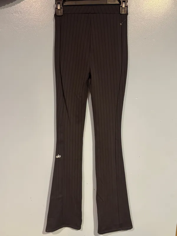 Alo Yoga High-Waist Pinstripe Zip It Flare Legging - Image 2