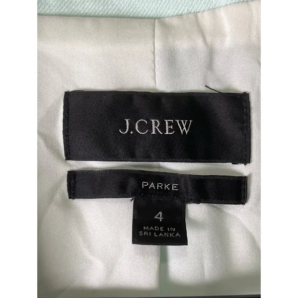 J.Crew Parke Blazer Mint Green Linen Blend Single Button Coastal Preppy Womens 4 - Image 5
