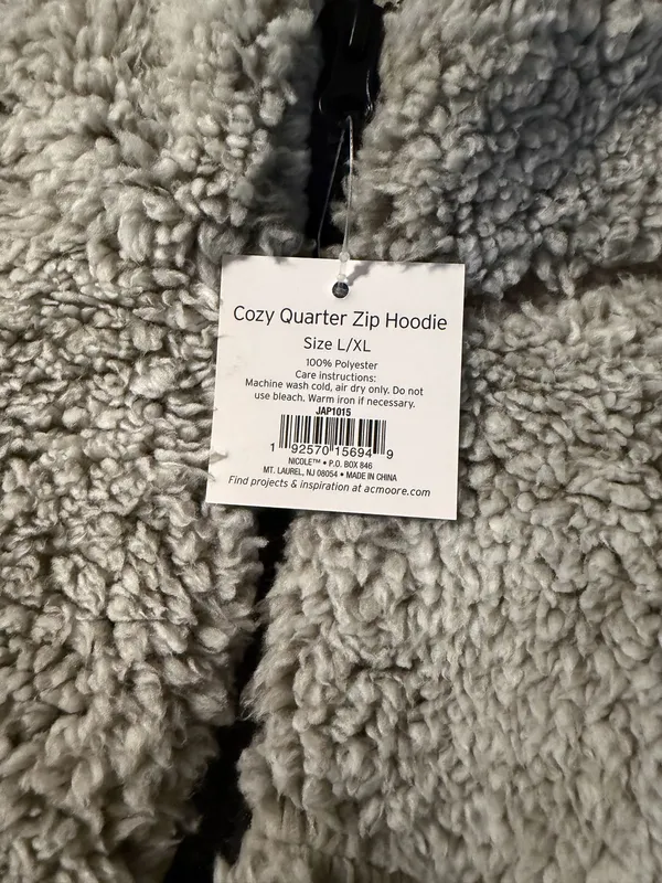 fuzzy quarter zip sherpa Gray Size L - Image 2