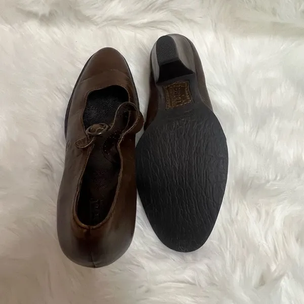 Hand Crafted Born Mary Jane Heeled Shoe Brown Genuine leather Size 9.5 Bin11 - Image 5