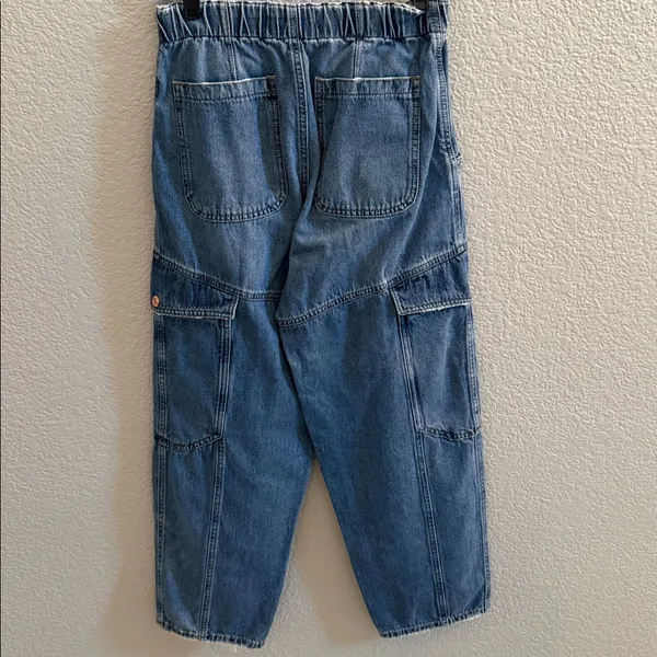We The Free All Star Cargo Pull On Button Fly Baggy Jeans Size XS - Image 6