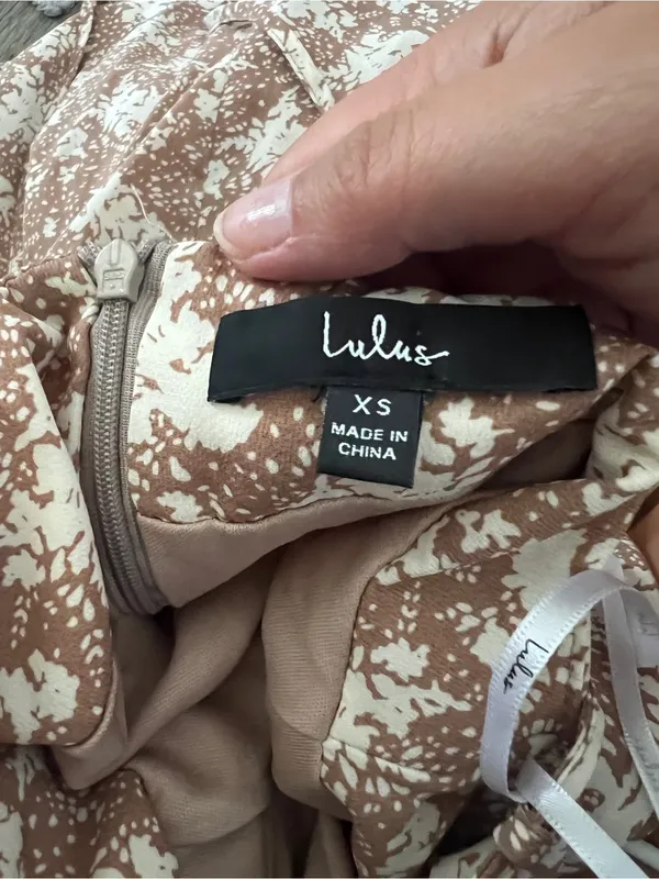 Lulus Picturesque Moments Brown Floral Print Strappy Maxi Dress xs - Image 16