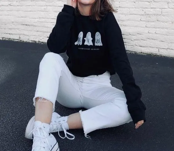 Gildan Roe V Wade ghost crewneck - Image 2