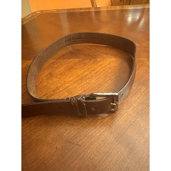 Paul Harris Med Belt With Gold Buckle Brown - Image 2