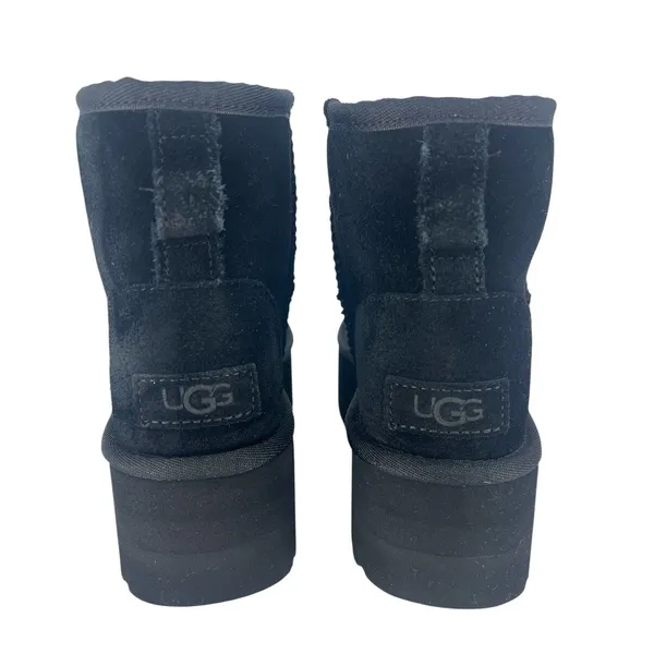 UGG Classic Ultra Mini Platform Boots Black Suede Size‎ 6 - Image 11