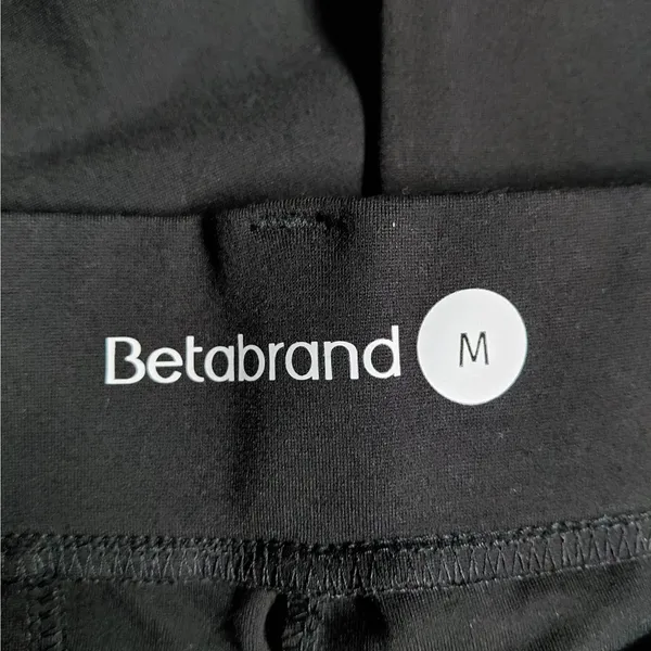 Betabrand Womens 7 Pocket Bootcut Dress Yoga Pants Size Medium Black Stretch - Image 4