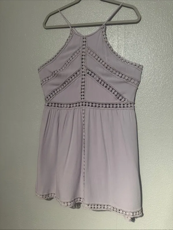 NWT Lulus Lavender Leads to You Crochet Lace Halter Dress XL - Image 2