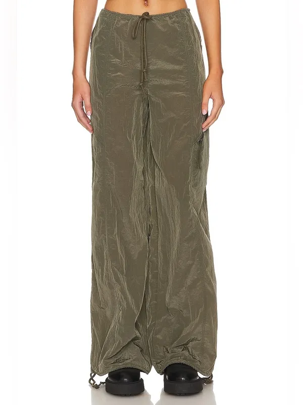 NWT Lovers + Friends Noah Cargo Pants Wide Leg in Olive Green Size XS - Image 7