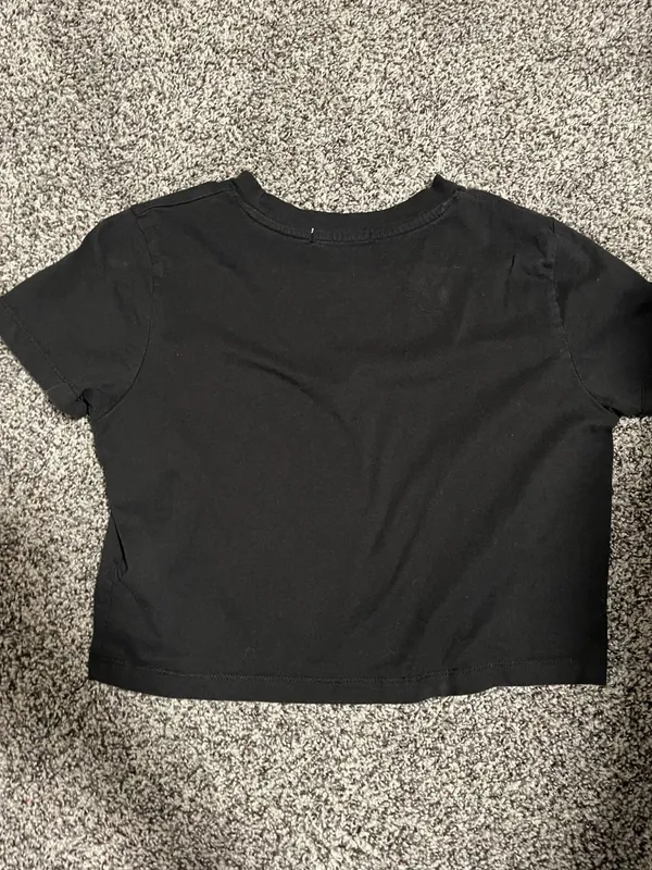 Cotton on black crop top S - Image 2
