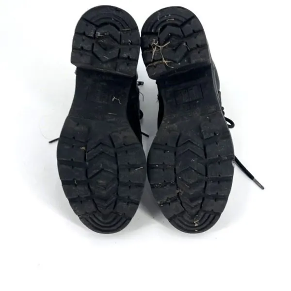 No Boundaries Y2K Black platform block heel boots 90s size‎ 7 moto biker lace up - Image 4