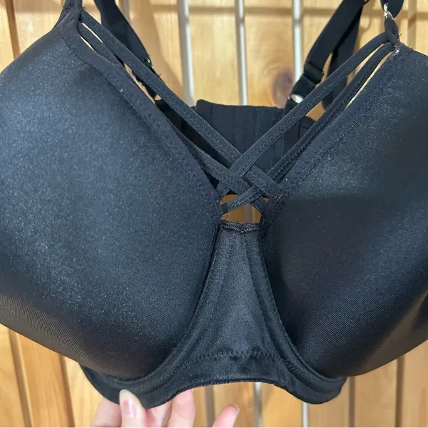 Elomi Bijou Flirt Underwire Banded Molded Cage Bra Black Size 34K - Image 3