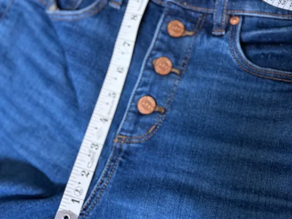 Loft Slim Pockets High Waist Skinny Button Front Raw Hem Denim Jeans Size 2 / 26 - Image 5