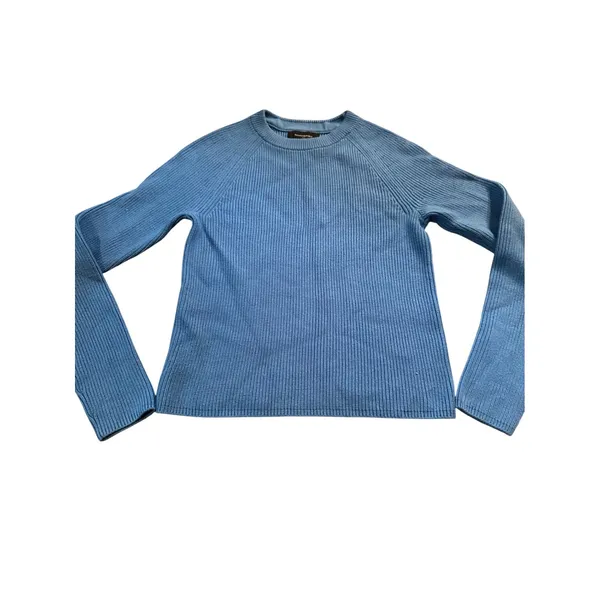 Banana Republic Womens Serenity Blue Ribbed Crewneck Pullover‎ Sweater S - Image 2