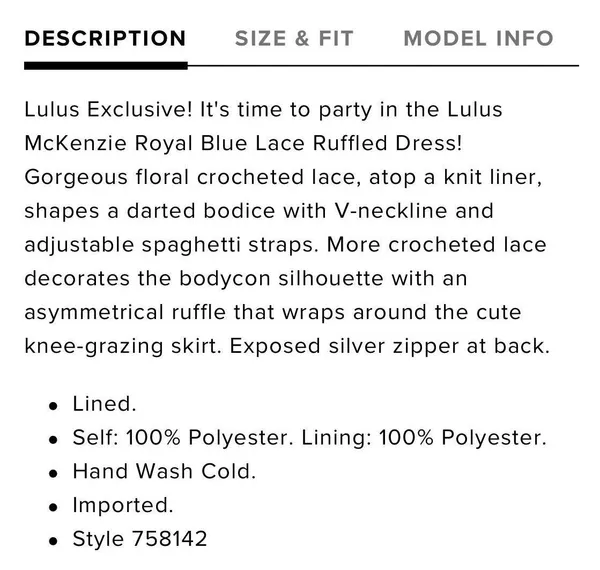 Lulu’s Blue Lace Dress Small - Image 7