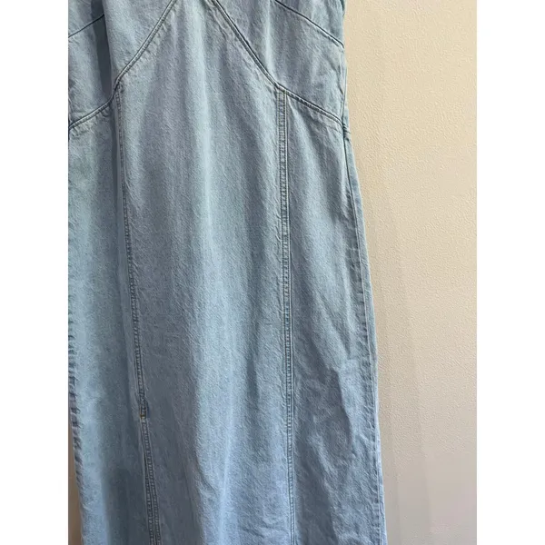 Universal Threads Chambray Denim Maxi Dress Cotton‎ Minimalist XS - Image 4