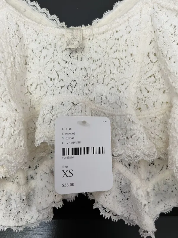 Free People NWT bustier sleeveless cami top ivory size XS - Image 4