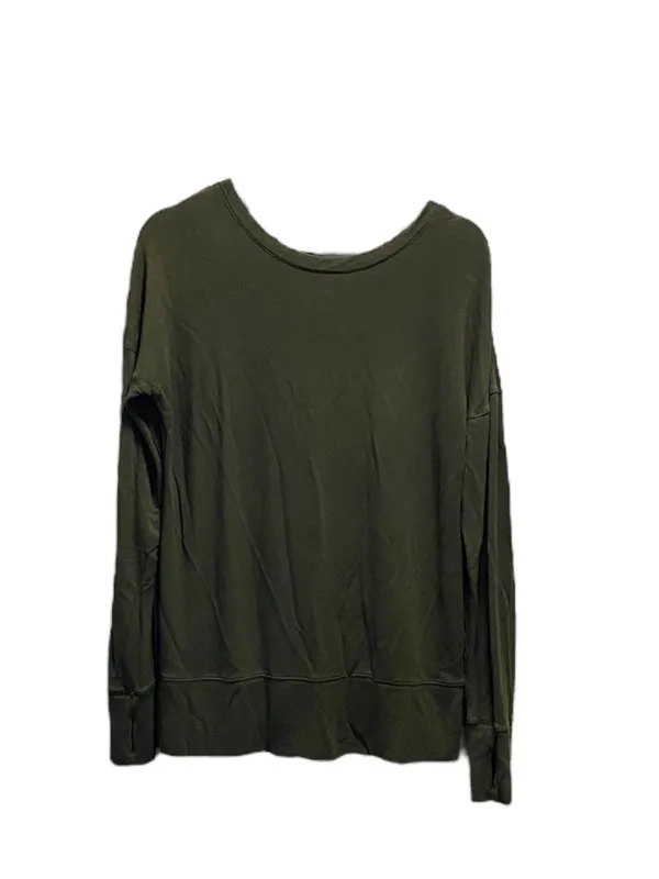 Athleta Chakra Backless Sweatshirt Olive Green Size M Yoga Gym Workout Lounge - Image 3