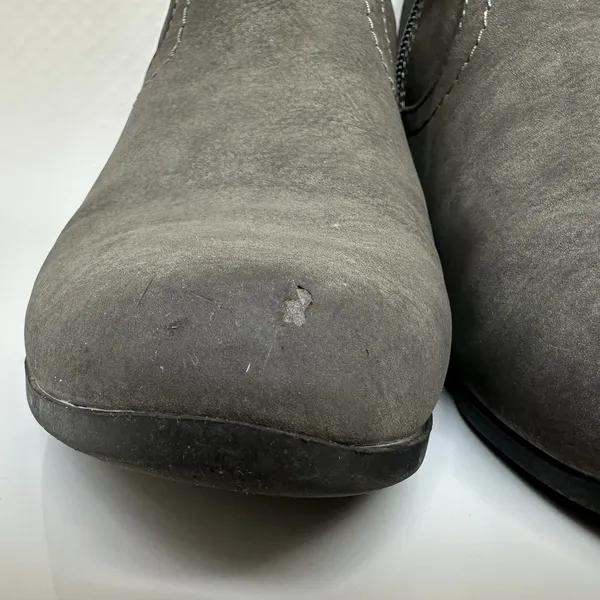 Cliffs White Mountain Tall Slouch Boots Womens 8M Faux Suede Gray Zip Up Indie - Image 9