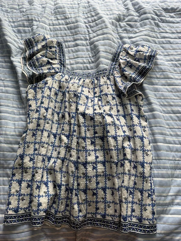 Blue floral top Size XS - Image 3