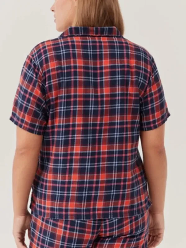 Pact Leighton Plaid Organic Cotton Flannel Pajama Set Size Small - Image 5