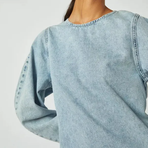 NWT Pull&Bear Denim Dress With Full Sleeves - Image 6