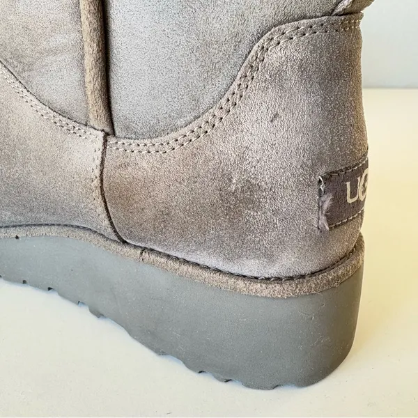 Ugg Kristin Gray Suede Leather Ankle Boots Women’s Size 9 - Image 5