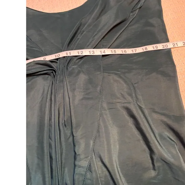 M.S.S.P. Max Studio Speciality Products XL Emerald Green Ruched Draped Dress NWT - Image 6
