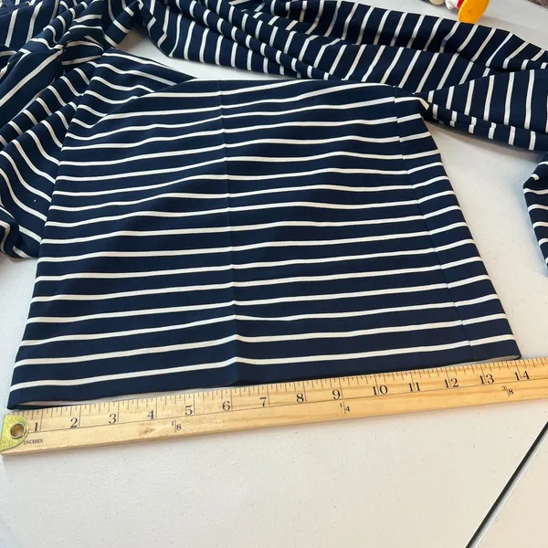New York & Company Pants Womens XL Navy Blue White Striped Sailor Lace Up‎ - Image 11