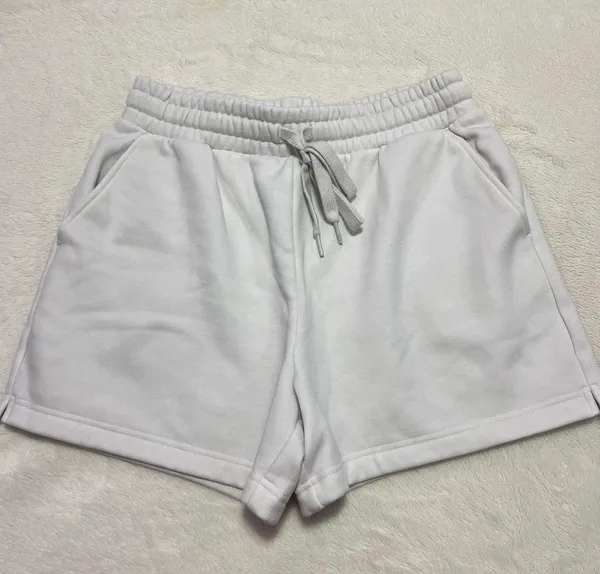 Fabletics Light Grey Athletic Shorts with Elastic Waistband - Image 2