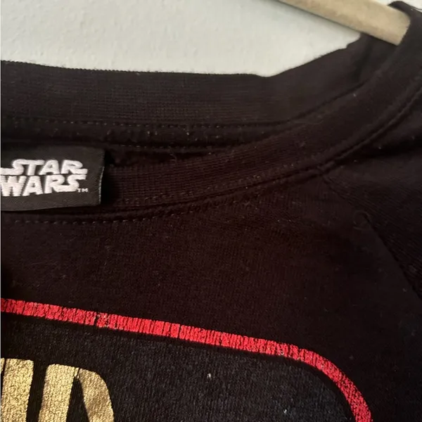 Vintage 80s Black Lucas film Star Wars darth vader crew neck oversize sweater S - Image 2
