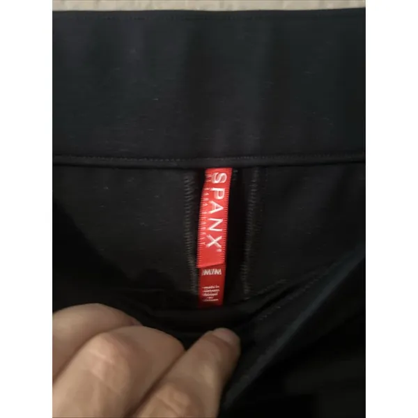 Spanx Women's Stretch Pull On Pants Ankle Slit Faux Pockets Black Size Medium - Image 2
