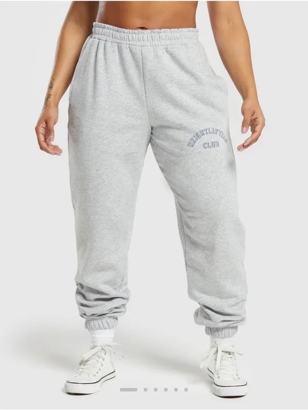 Gymshark Weight Lifting Club Jogger Women’s Light Gray Size Medium - Image 2