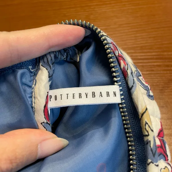 Pottery Barn Floral Print Pencil Travel Case - Image 3