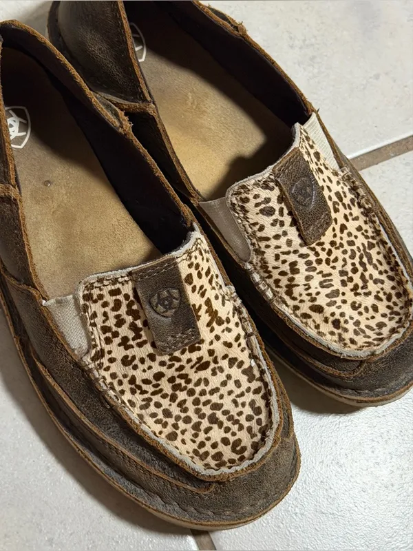 Ariat Women Western Brown Cruiser Slip-On Loafers Leather Cheetah Print Hair 5.5 - Image 6