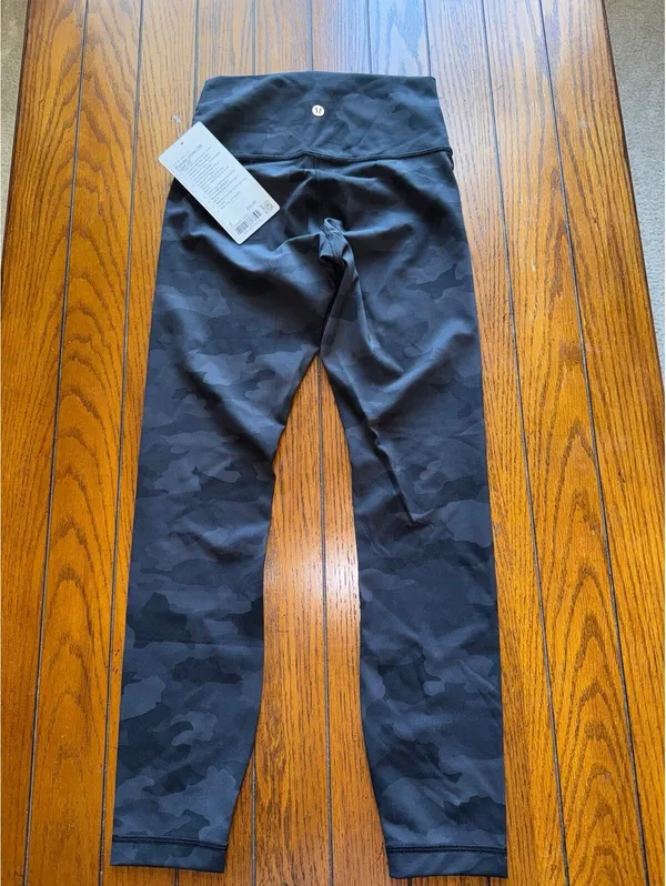 Lululemon Wunder Under High Rise 25” Heritage Camo Deep Coal Black Size 4 NWT - Image 2