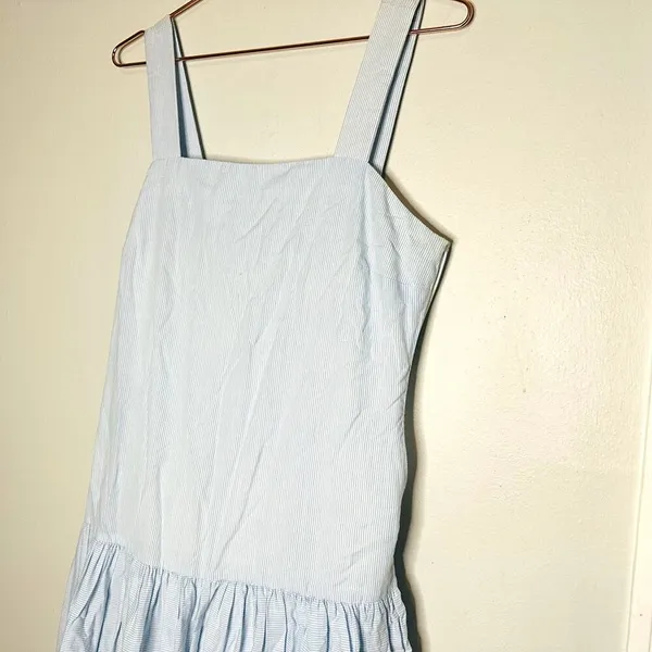 Draper James Women’s Blue White 100% Cotton Eyelet Embroidered Dress Size 6 - Image 6