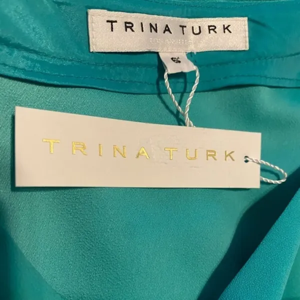Trina Turk One Shoulder Peplum‎ Hem Cocktail Dress - Image 8