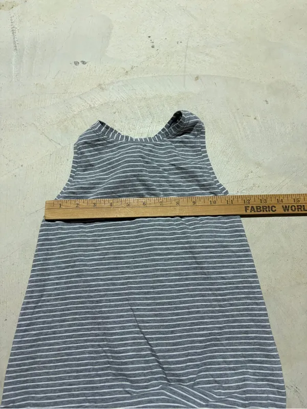 Lululemon Striped Gray & White knotted back tank top - Image 3