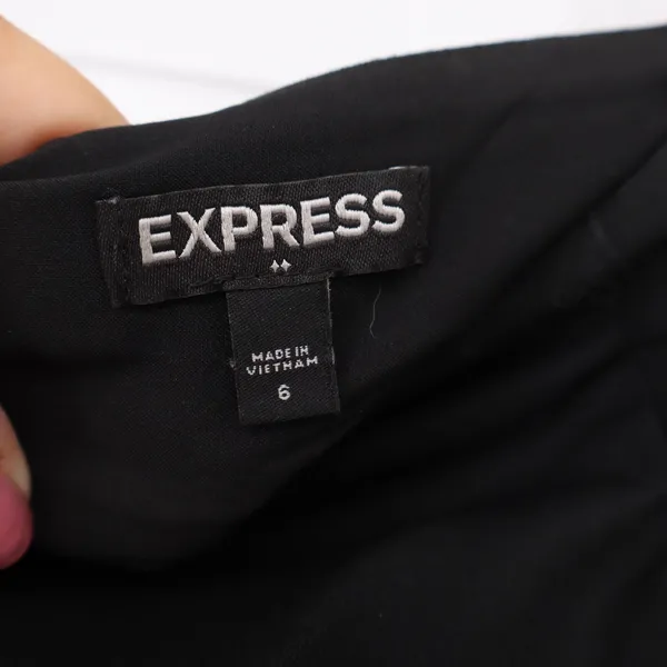 Express Skirt Womens 6 Pencil Black High Waist Pleated Stretch Excellent - Image 2