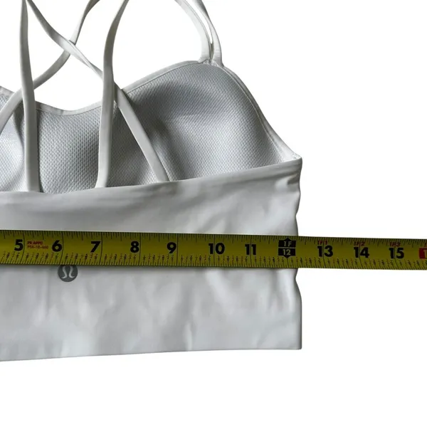 Lululemon White Lightly Padded Sports Bra Women Size 6 | 54-18 - Image 5