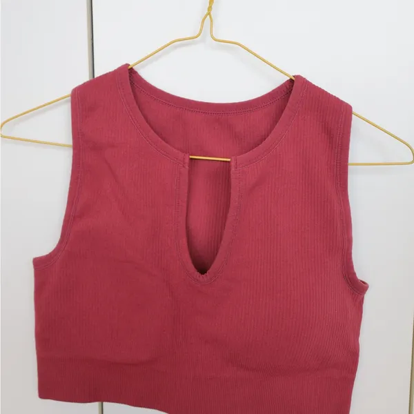 Long line sports bra top Red Size L - Image 2
