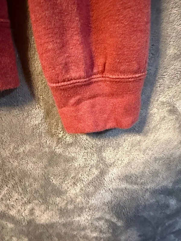 Nike Women's Red Heathered Funnel Neck Hoodie - Image 6