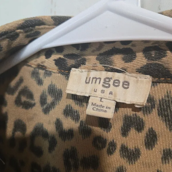 Umgee Animal Print Button Down Tunic/Mini Dres - Image 5
