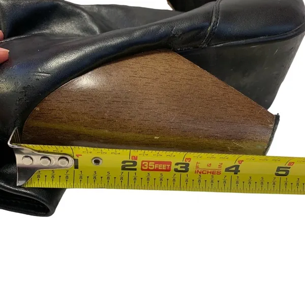 Brand Black knee high black boots with side zipper - Image 6