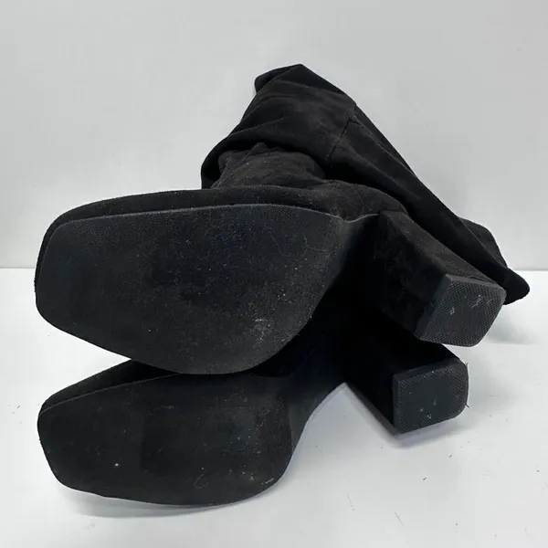 Over the Knee Boots Womens Square Toe‎ Block Heel Size 6.5 - Image 9