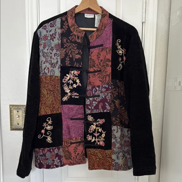 White Stag Vintage Y2K bohemian patchwork whimsigoth jacket - Image 2