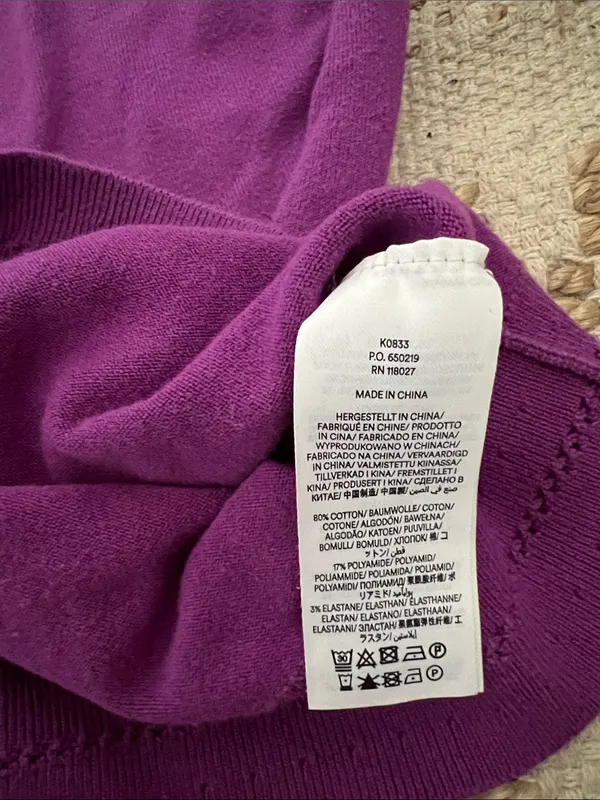 Boden Purple Crewneck Sweater Medium - Image 3