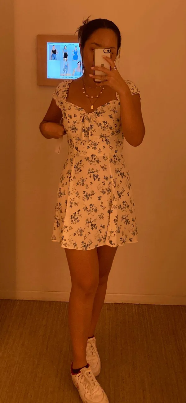 Reformation Pacey Dress in Lula - Image 2