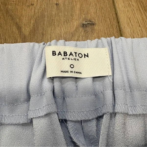 🌟Babaton🌟 Aritzia Conan Crepe Pull On Crop Trouser Pale Blue Sz 0 - Image 5