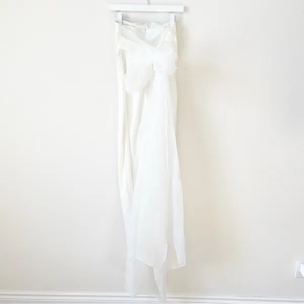 Selfie Leslie Always And Forever Bow Back Midi Dress White Size Large FLAWED - Image 5
